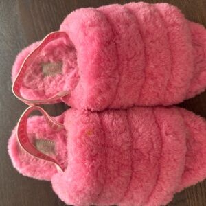 Pink Fuzzy UGG Slippers